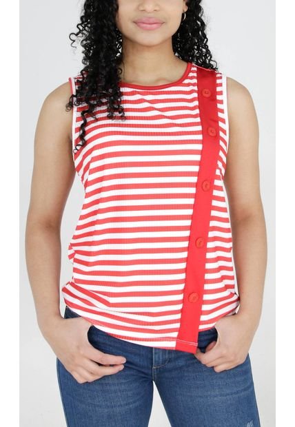 Camiseta Para Mujer Manga Sisa Rojo Marca L&H