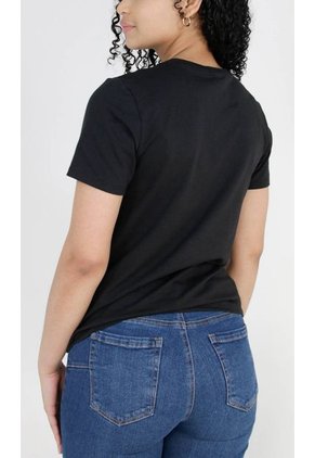 Camiseta Para Mujer Manga Corta Negro Marca L&H
