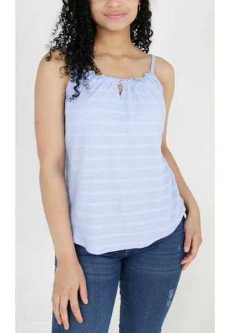 Camiseta Para Mujer Manga Sisa Azul Marca L&H L&H