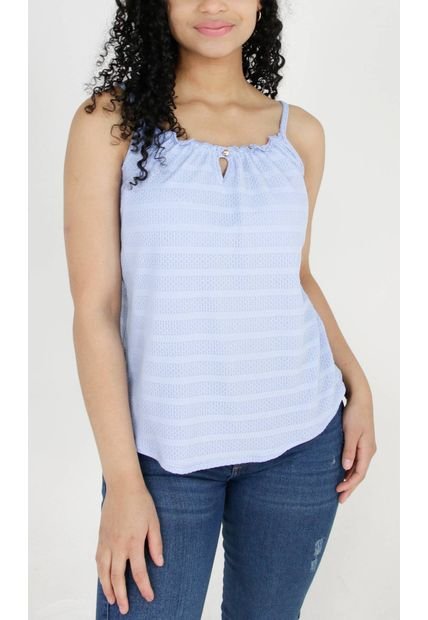 Camiseta Para Mujer Manga Sisa Azul Marca L&H