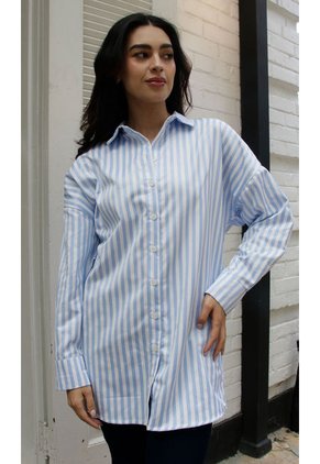 Bluson Para Mujer Azul Medio Marca L&H