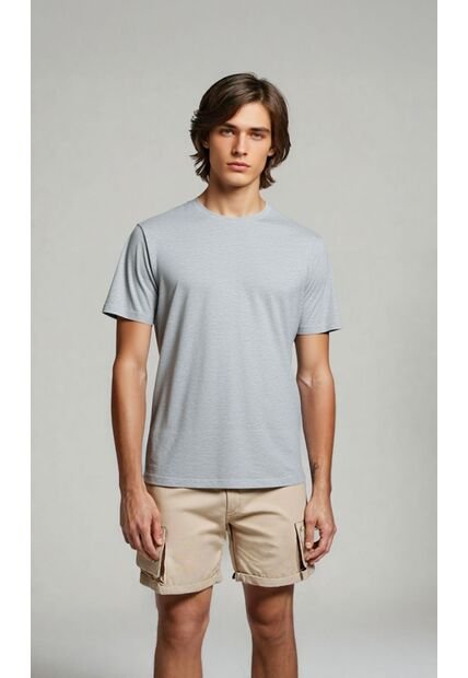 T-Shirt Para Hombre Gris Claro Marca L&H