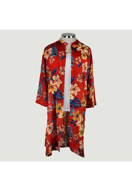 Chilango Para Mujer. Manga 3/4 Rojo Marca L&H