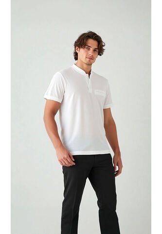 Polo Para Hombre Blanco Marca L&H L&H