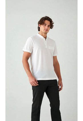 Polo Para Hombre Blanco Marca L&H