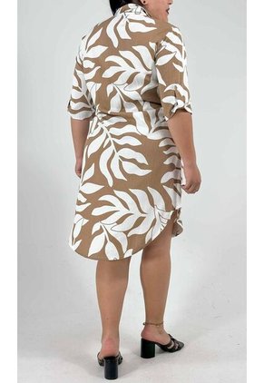 Bluson Para Mujer. Manga Corta Taupe Marca L&H