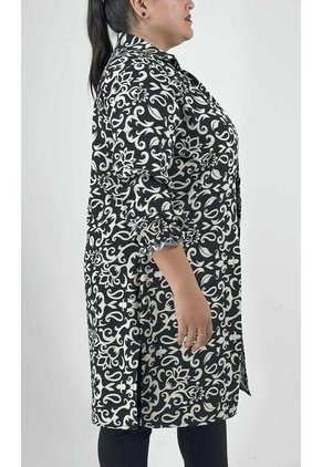 Chilango Para Mujer. Manga 3/4 Negro Marca L&H