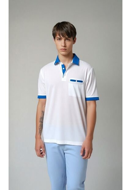 Polo Para Hombre Blanco Marca L&H