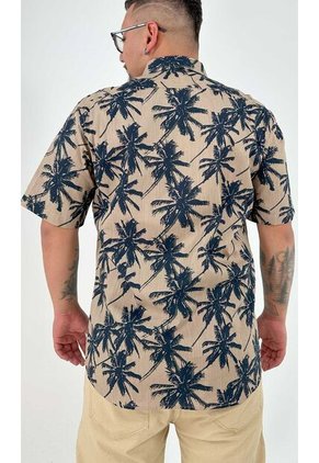 Camisa Para Hombre Manga Corta Taupe Marca L&H