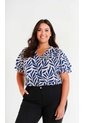 Blusa Para Mujer. Manga Corta Azul Marca L&H Ref. 5P612107 de L&H