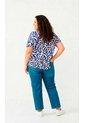 Blusa Para Mujer. Manga Corta Azul Marca L&H Ref. 5P612107 de L&H