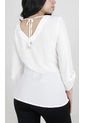 Blusa Para Mujer Manga 3/4 Blanco Marca L&H de L&H