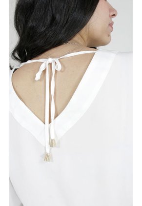 Blusa Para Mujer Manga 3/4 Blanco Marca L&H