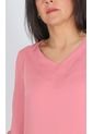 Blusa Para Mujer Manga 3/4 Rosado Marca L&H de L&H