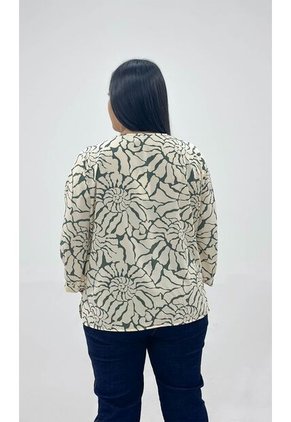 Blusa Para Mujer. Manga 3/4 Verde Marca L&H Ref. 7K612010