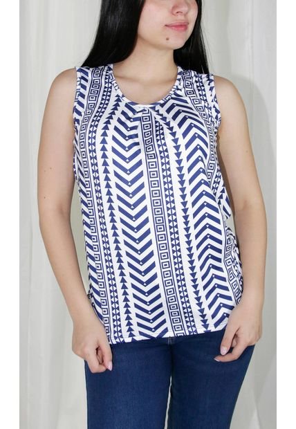 Camiseta Para Mujer Manga Sisa Azul Marca L&H