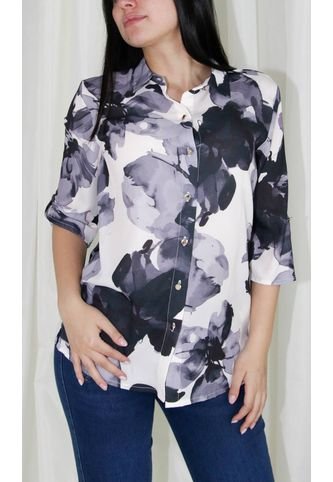Blusa Para Mujer Manga 3/4 Negro Marca L&H L&H