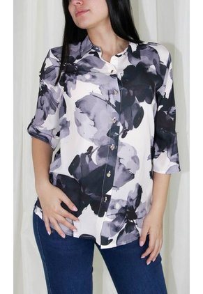 Blusa Para Mujer Manga 3/4 Negro Marca L&H