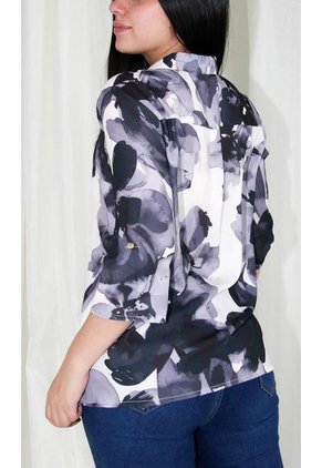 Blusa Para Mujer Manga 3/4 Negro Marca L&H