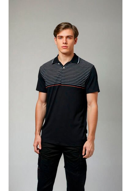 Polo Para Hombre Negro Marca L&H Ref. 4K109112