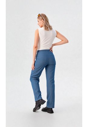 Pantalon Para Mujer Azul Indigo Marca L&H Ref. 3K407042