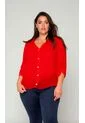 Blusa Para Mujer. Manga 3/4 Rojo Marca L&H de L&H