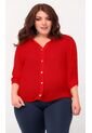 Blusa Para Mujer. Manga 3/4 Rojo Marca L&H de L&H