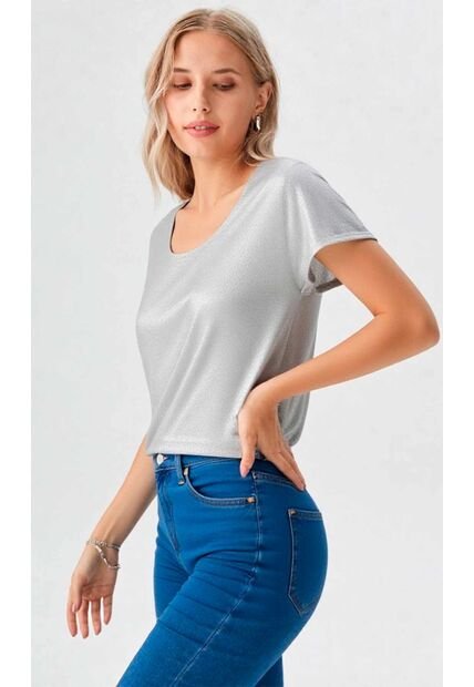 Camiseta Para Mujer Manga Corta Blanco Marca L&H Ref. 1F409521