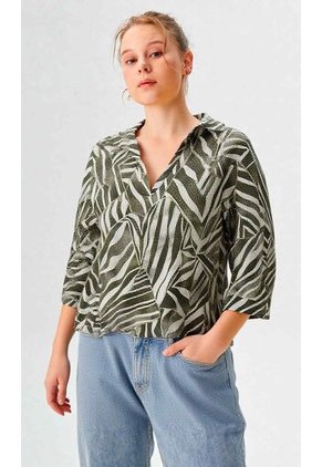 Camiseta Para Mujer Manga 3/4 Verde Marca L&H Ref. 1F409534