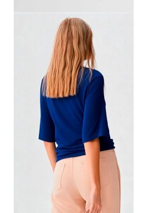 Camiseta Para Mujer Manga 3/4 Azul Marca L&H Ref. 5G409255