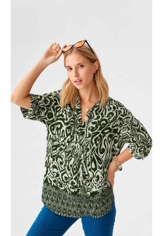 Bluson Para Mujer Manga 3/4 Verde Marca L&H Ref. 2J424021 L&H