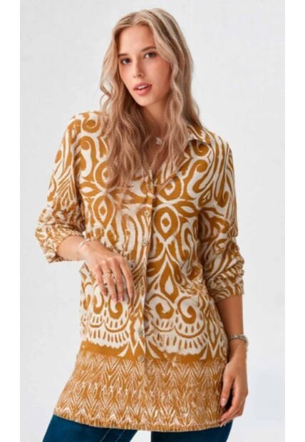 Bluson Para Mujer Manga 3/4 Beige Marca L&H Ref. 2J424021