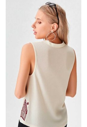 Camiseta Para Mujer Manga Sisa Beige Marca L&H Ref. 1F409496