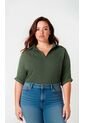 Blusa Para Mujer. Manga Corta Verde Marca L&H Ref. 5P612097 de L&H