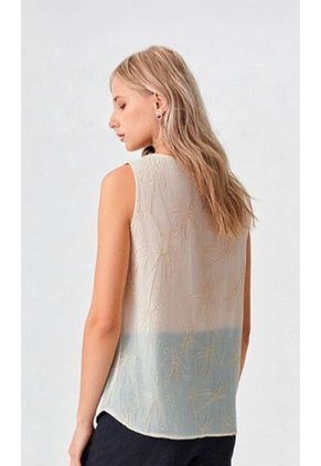 Blusa Para Mujer Manga Sisa Beige Marca L&H Ref. 1F412726