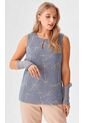 Blusa Para Mujer Manga Sisa Azul Marca L&H Ref. 1F412726 de L&H