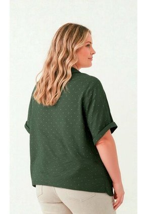 Blusa Para Mujer. Manga Corta Verde Marca L&H Ref. 5P612097