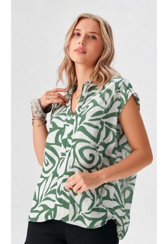 Blusa Para Mujer Manga Corta Verde Marca L&H Ref. 1F412724 L&H