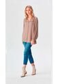 Blusa Para Mujer Manga 3/4 Beige Marca L&H Ref. 5P412283 de L&H