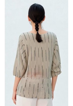 Blusa Para Mujer Manga 3/4 Azul Marca L&H Ref. 1F412727