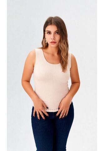 Camiseta Para Mujer Manga Sisa Beige Marca L&H Ref. 1F409484 L&H