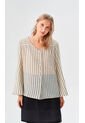 Blusa Para Mujer Manga 3/4 Cafe Marca L&H Ref. 1F412720 de L&H