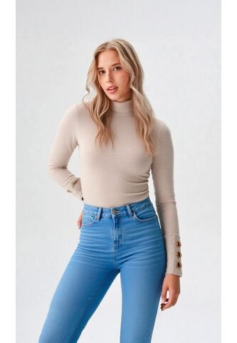 Camiseta Para Mujer Manga Larga Beige Marca L&H Ref. 1F409493 L&H