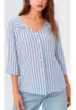 Blusa Para Mujer Manga 3/4 Azul Marca L&H Ref. 1F412720 de L&H