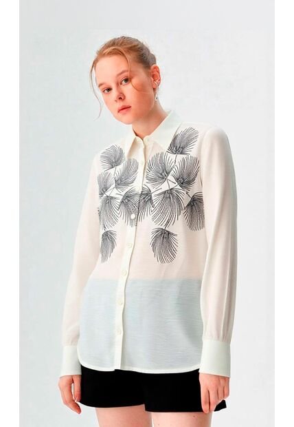 Blusa Para Mujer Manga 3/4 Crudo Marca L&H Ref. 1F412715
