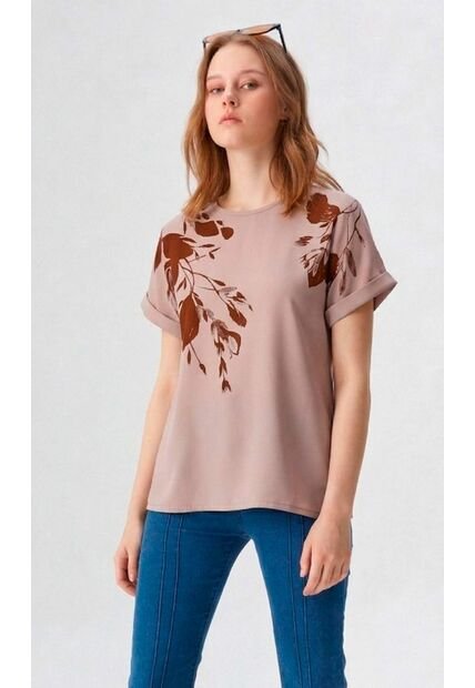 Blusa Para Mujer Manga Corta Rosado Marca L&H Ref. 1F412700