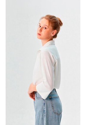 Blusa Para Mujer Manga 3/4 Crudo Marca L&H Ref. 1F412715
