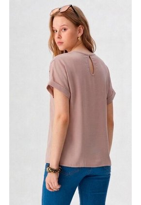 Blusa Para Mujer Manga Corta Rosado Marca L&H Ref. 1F412700