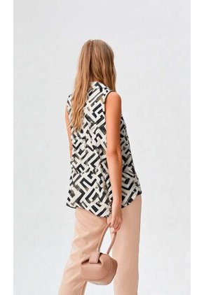 Blusa Para Mujer Manga Sisa Negro Marca L&H Ref. 1F412716