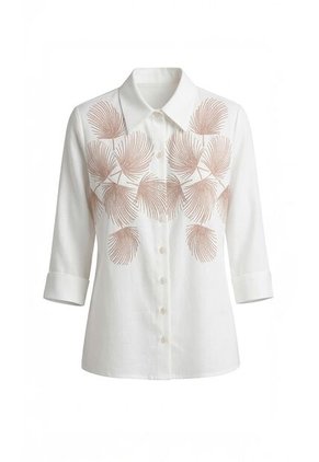 Blusa Para Mujer Manga 3/4 Crudo Marca L&H Ref. 1F412715